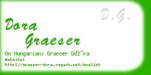 dora graeser business card